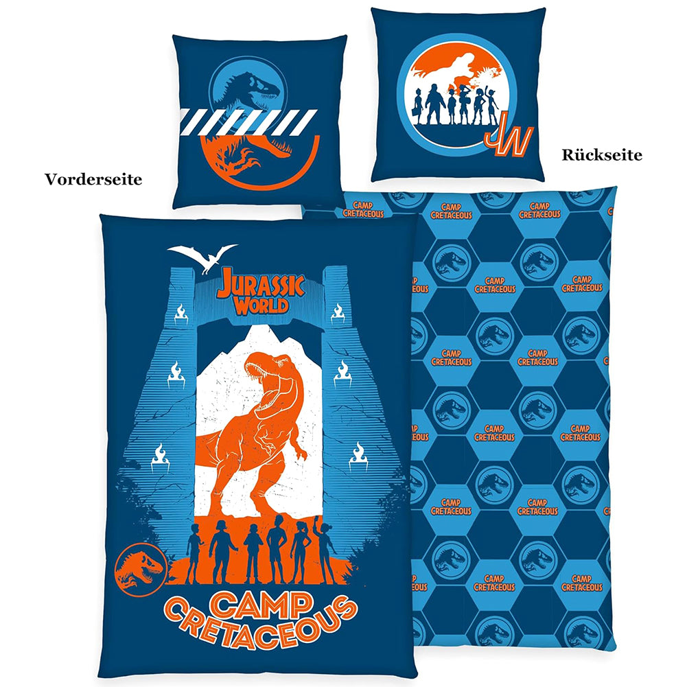Jurassic World Bettwäsche Set 135 x 200 cm + 80 x 80 cm 4418419050521