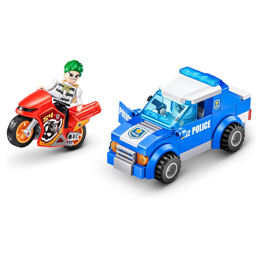 Zuru MAX CITY Polizei + Motorrad 125-tlg Spielset 4894680033139