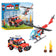 Zuru - MAX CITY Feuerwehr + Helikopter 265-tlg. Spielset 4894680033153 – Einheitsgröße