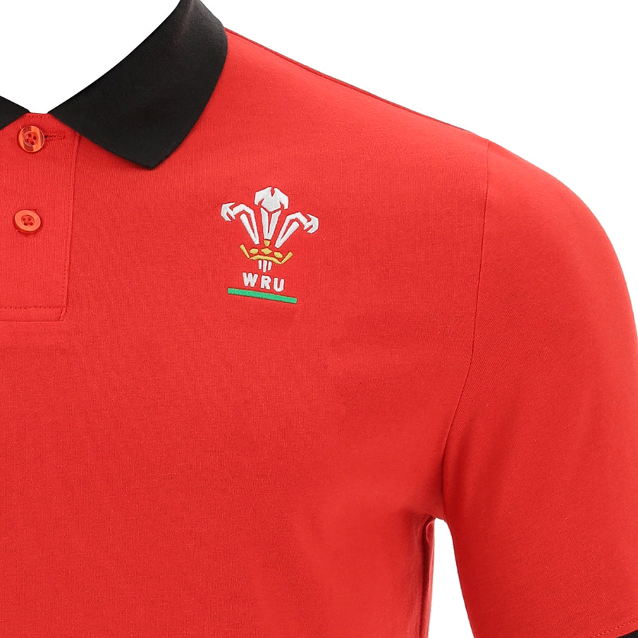 Wales WRU macron Rugby XV Kinder Polo-Shirt 58195687