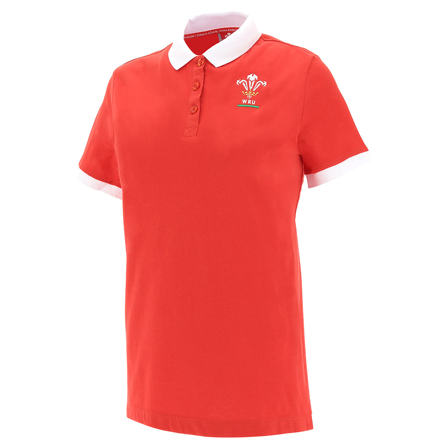 Wales WRU macron Rugby Damen Polo-Shirt 58195720