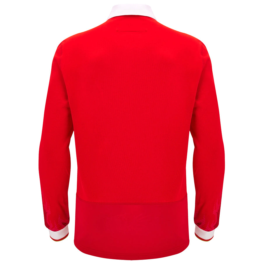 Wales WRU macron Rugby Herren Heim Langarm Trikot 60004633