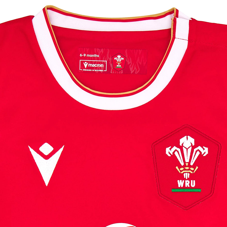 Wales WRU macron Rugby Baby/Kleinkinder Trikot Set 60004635
