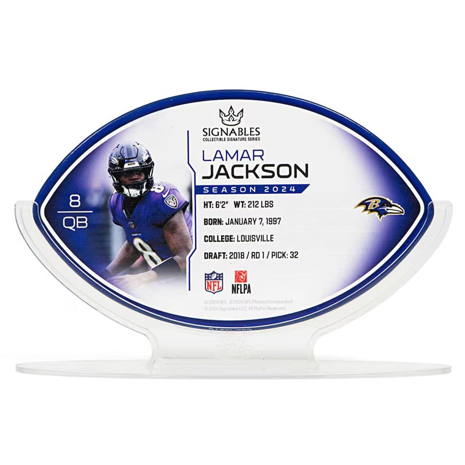 Baltimore Ravens Lamar Jackson #8 NFL Sammlerstück 17,8 cm 850056417556
