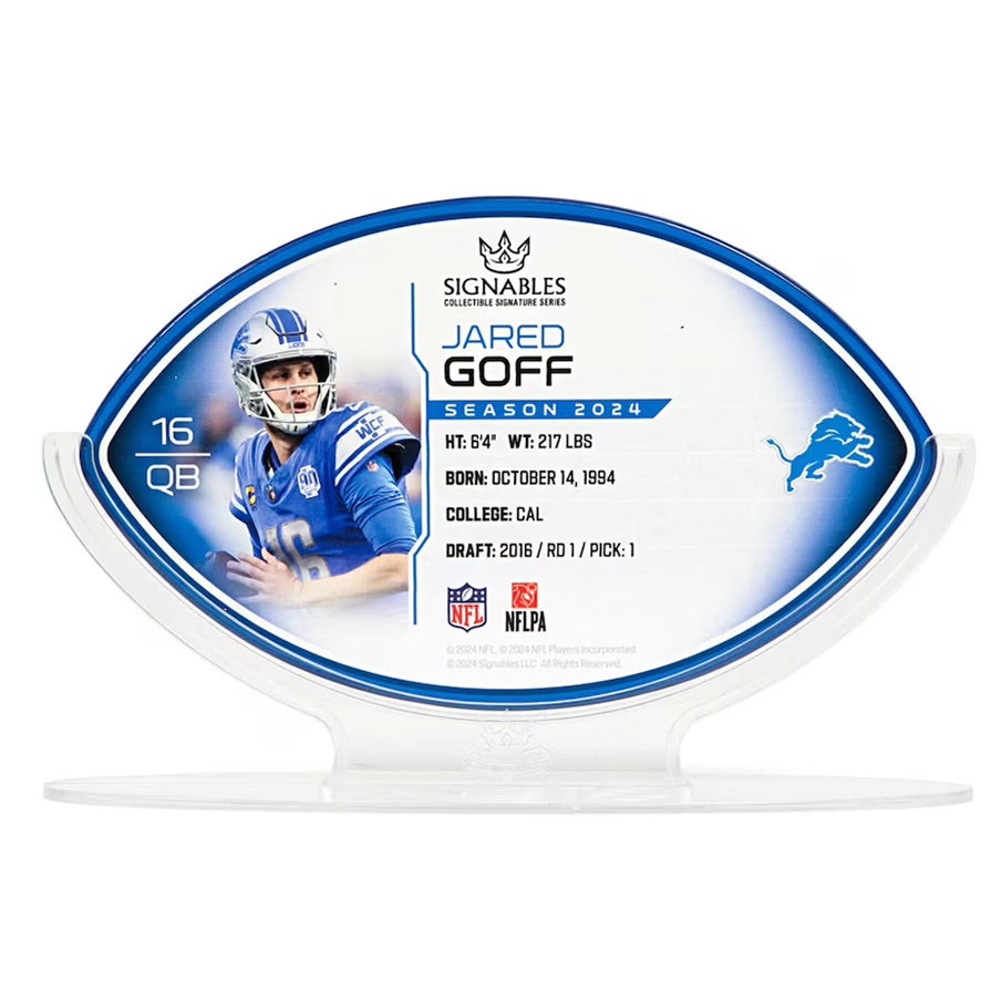 Detroit Lions Jared Goff #16 NFL Sammlerstück 17,8 cm 850056417679