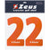 Zeus Set di numeri 1-22 da stirare 23 cm arancione senior – Einheitsgröße
