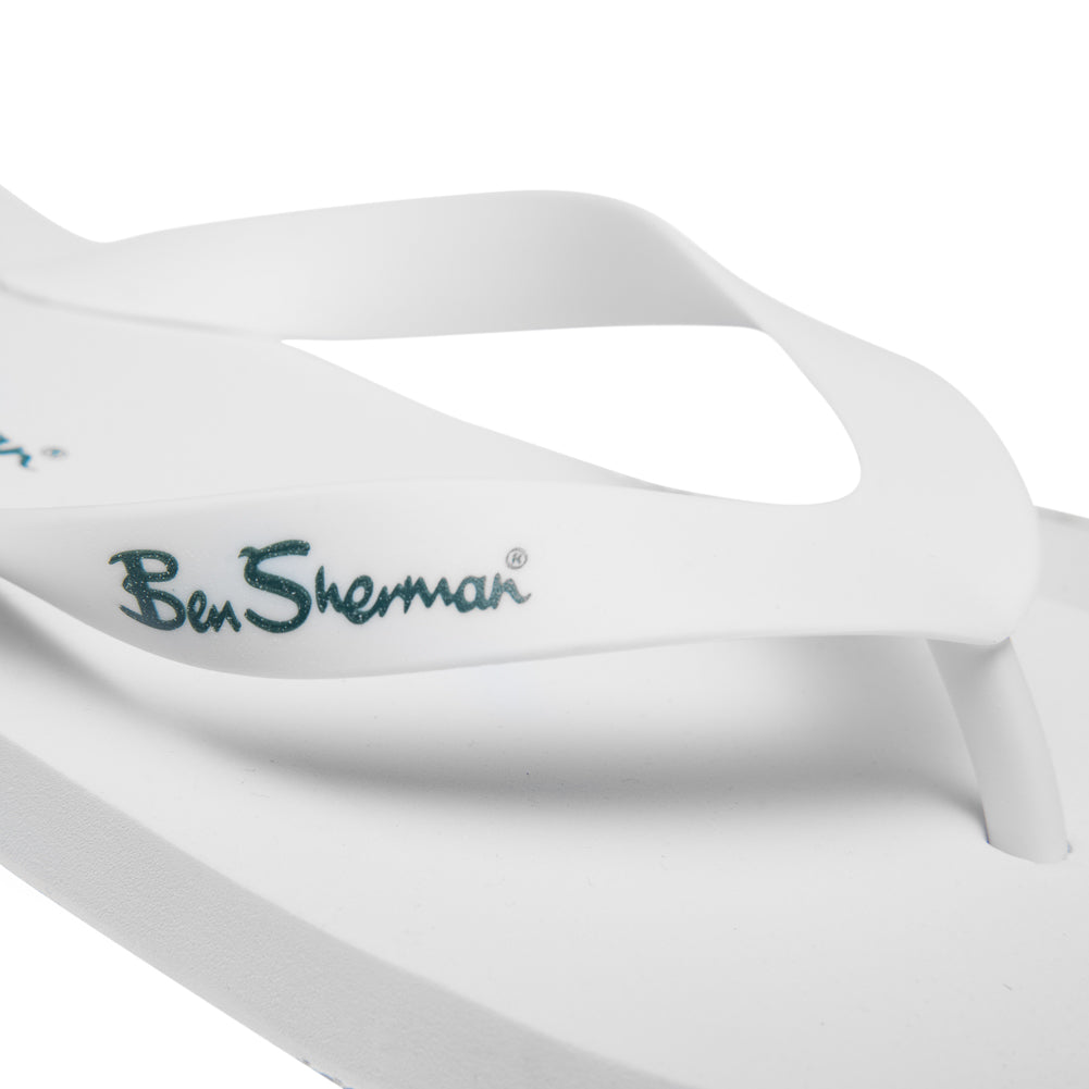 BEN SHERMAN Falmouth Uomo Infradito BEN3164-BIANCO