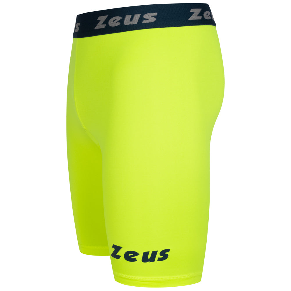 Zeus Bermuda Elastic Pro Uomo Leggings sportivi giallo neon