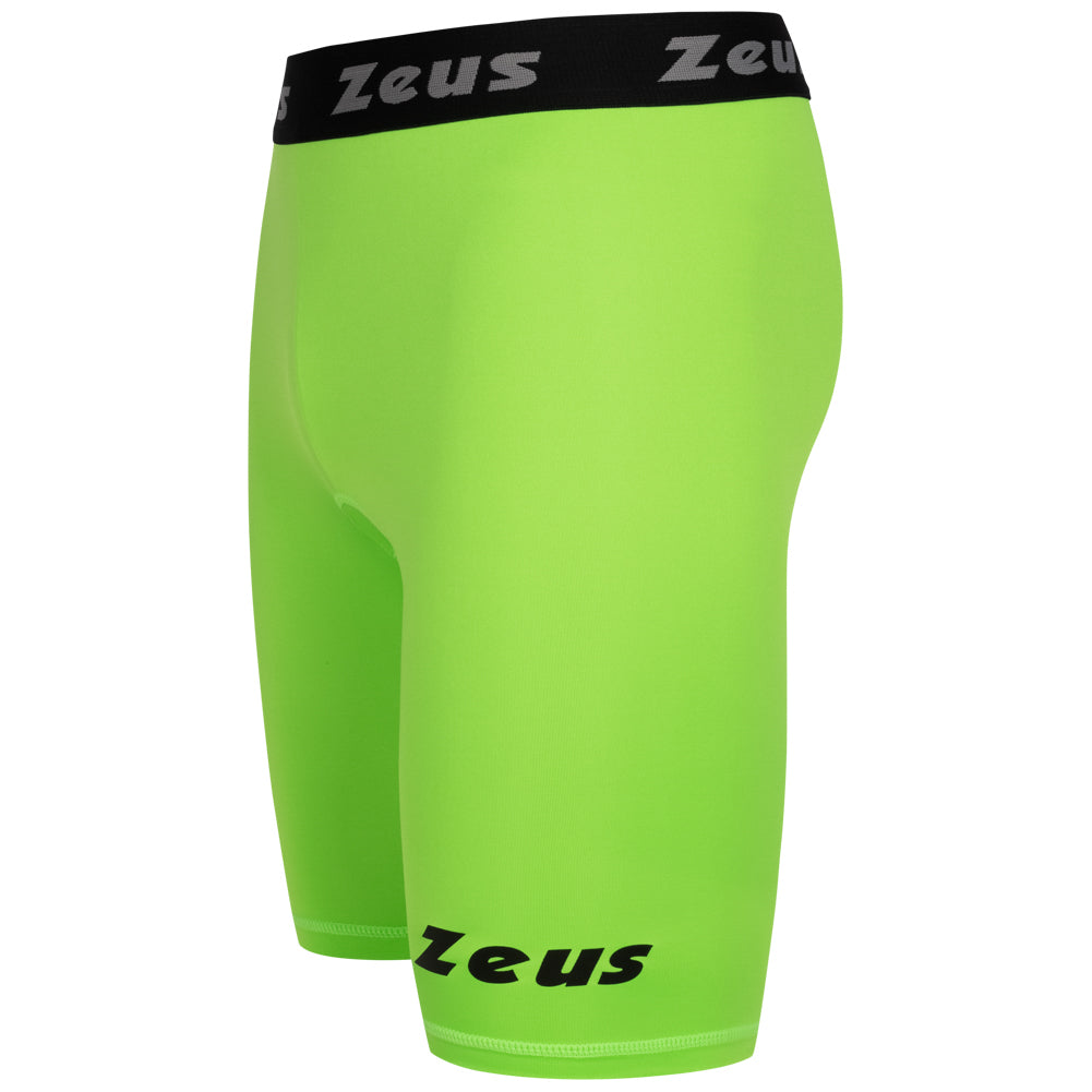 Zeus Bermuda Elastic Pro Uomo Leggings sportivi verde neon