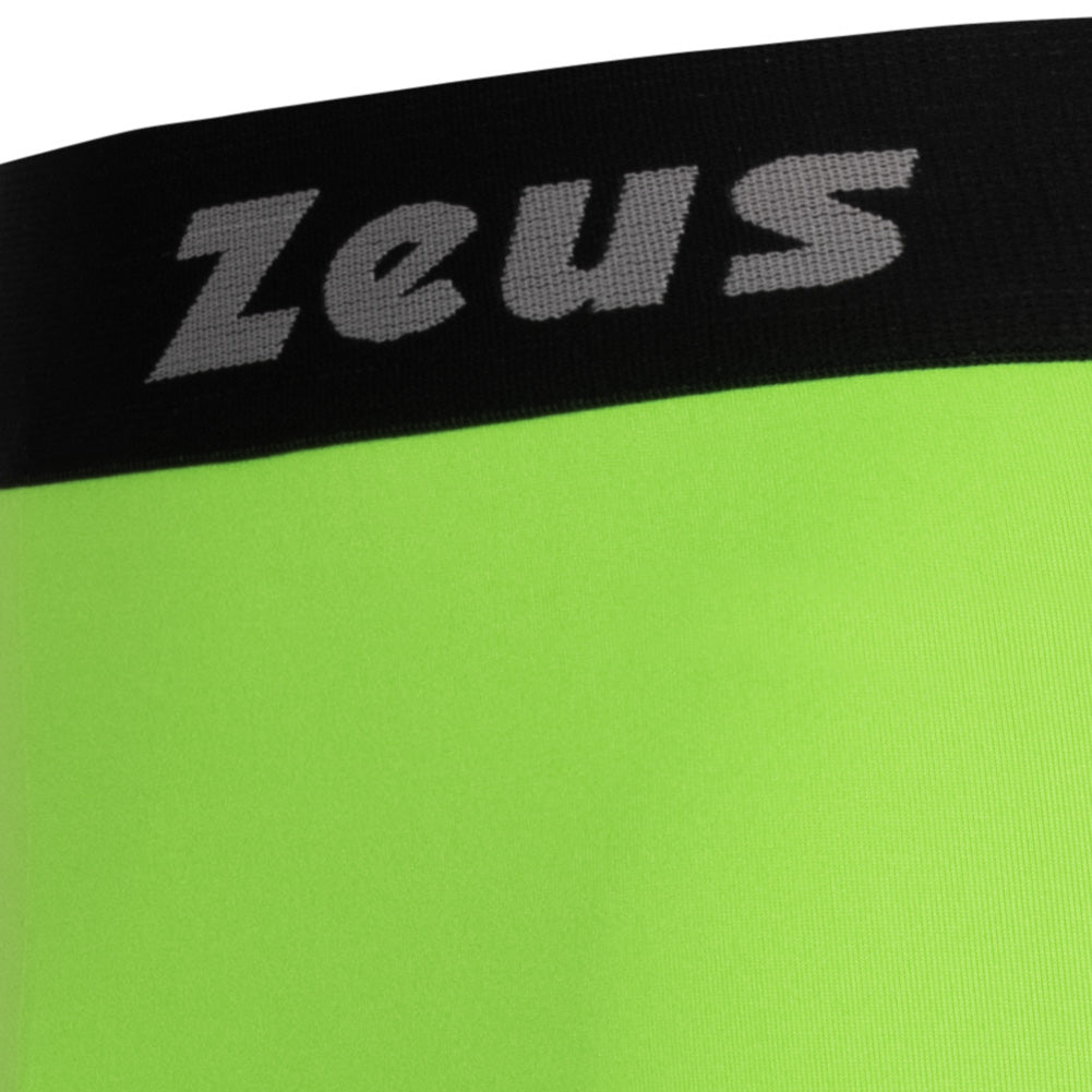 Zeus Bermuda Elastic Pro Uomo Leggings sportivi verde neon