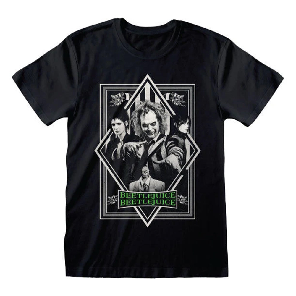 Beetlejuice BW Poster Plain Herren T-Shirt BTL08853TSB