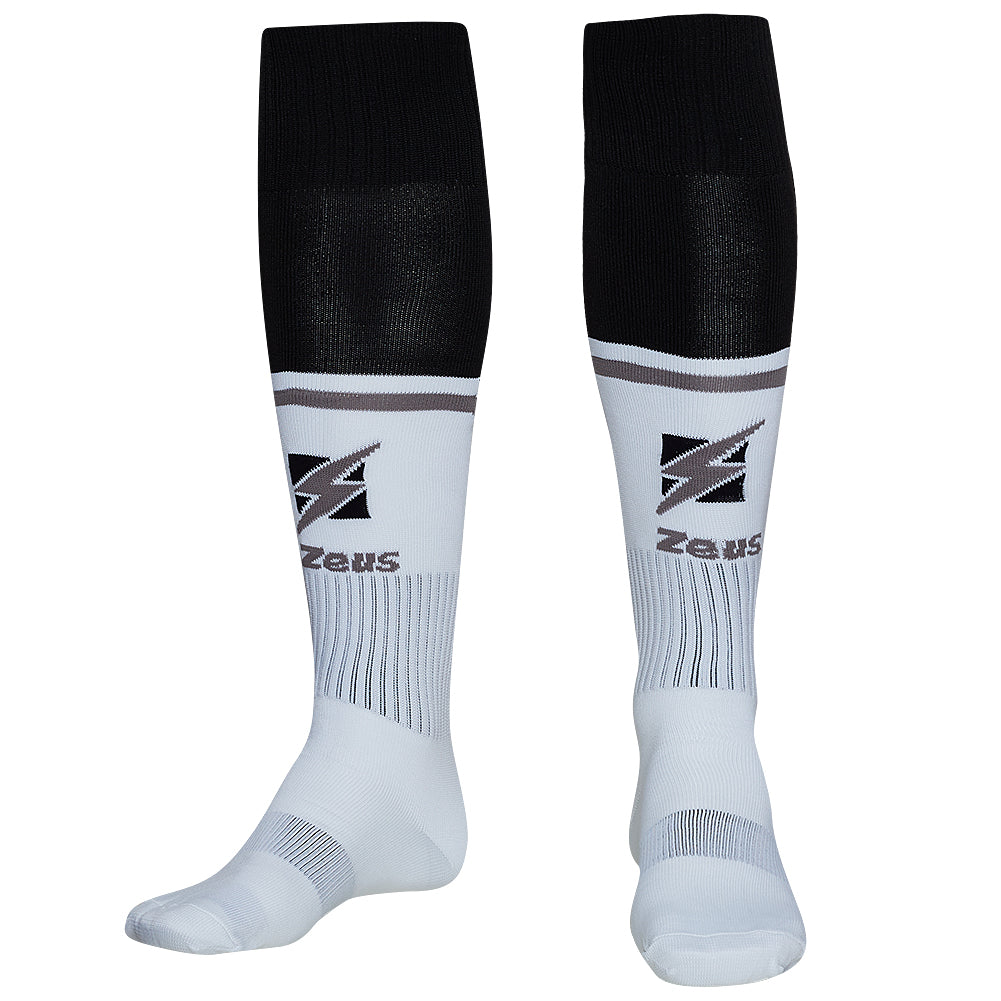 Zeus Calza United Calzettoni da calcio bianco nero