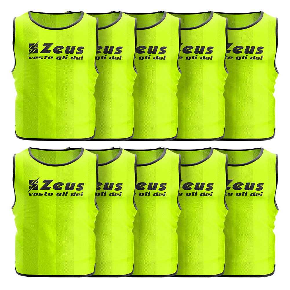 Zeus Set da 10 Pettorina da allenamento giallo neon
