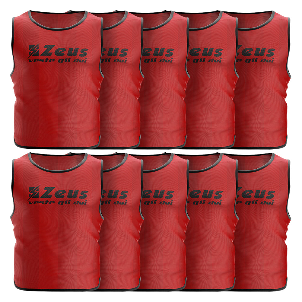 Zeus Set da 10 Pettorina allenamento rossa