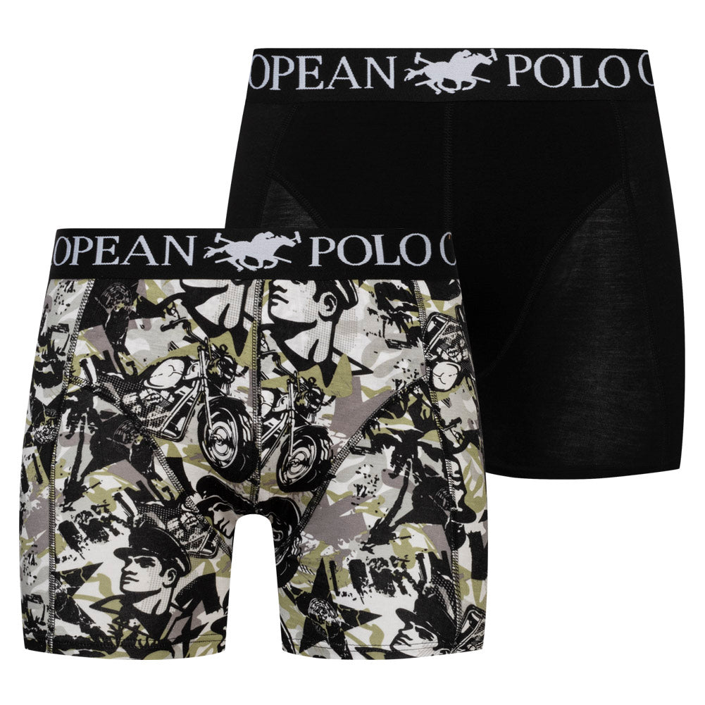 EUROPEAN POLO CHAMP Herren Boxershorts 2er-Pack COMBO-1