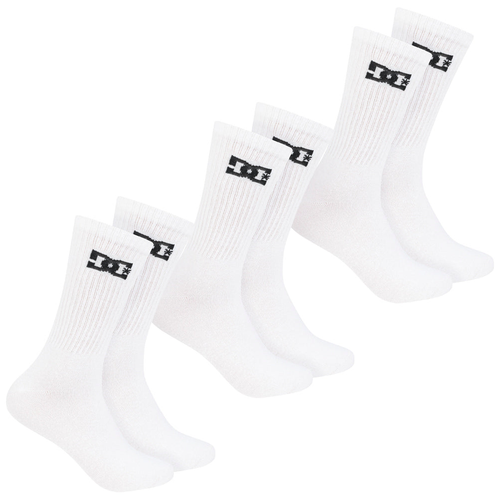 DC Shoes Sport Crew Unisex Socken 3 Paar weiß DC-01 CREW