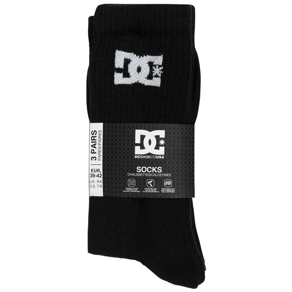 DC Shoes Sport Crew Unisex Socken 3 Paar schwarz DC-02 CREW