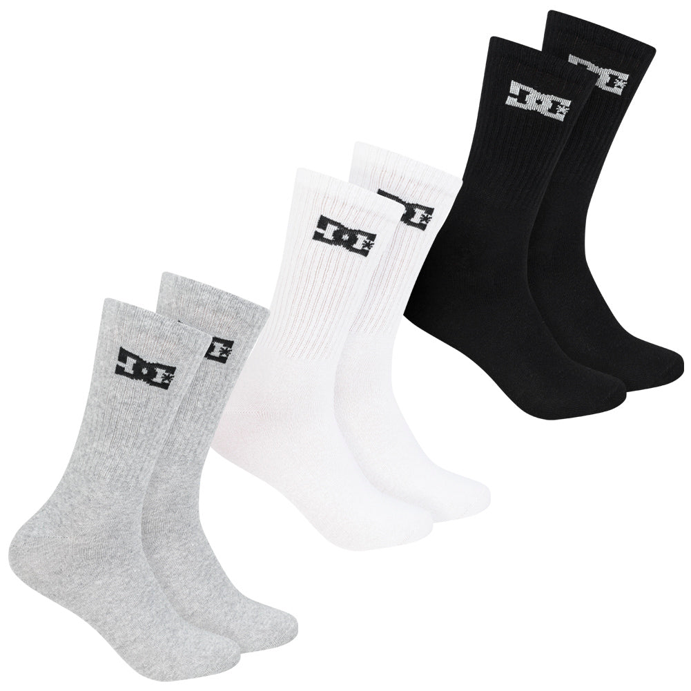 DC Shoes Sport Crew Unisex Socken 3 Paar multi DC-03 CREW