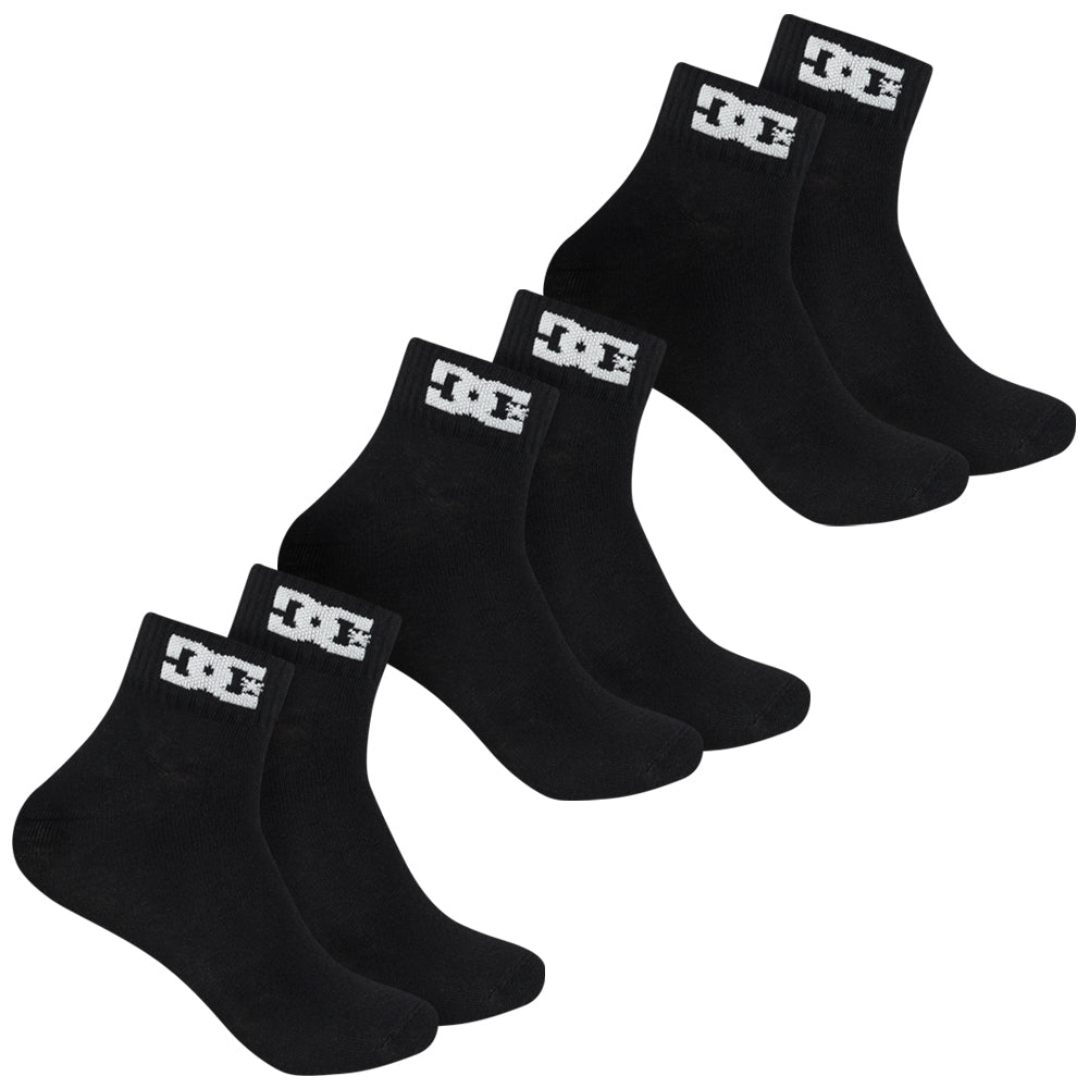 DC Shoes Quarter Unisex Socken 3 Paar schwarz DC-22 QUARTER