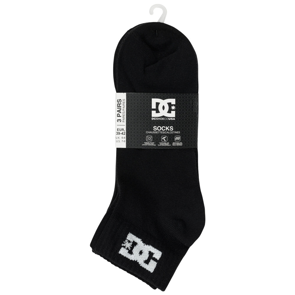 DC Shoes Quarter Unisex Socken 3 Paar schwarz DC-22 QUARTER