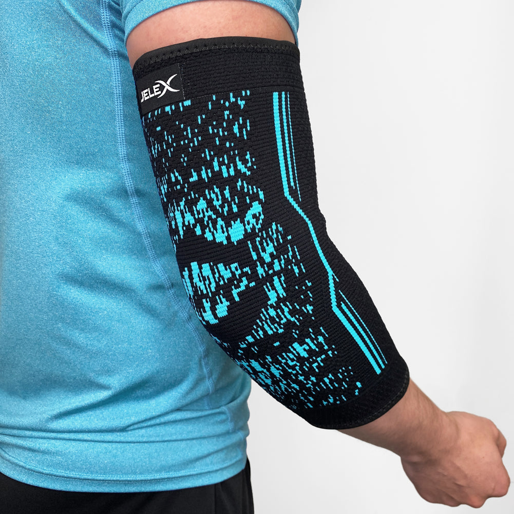 JELEX Elbow Fascia a compressione per gomito nero blu