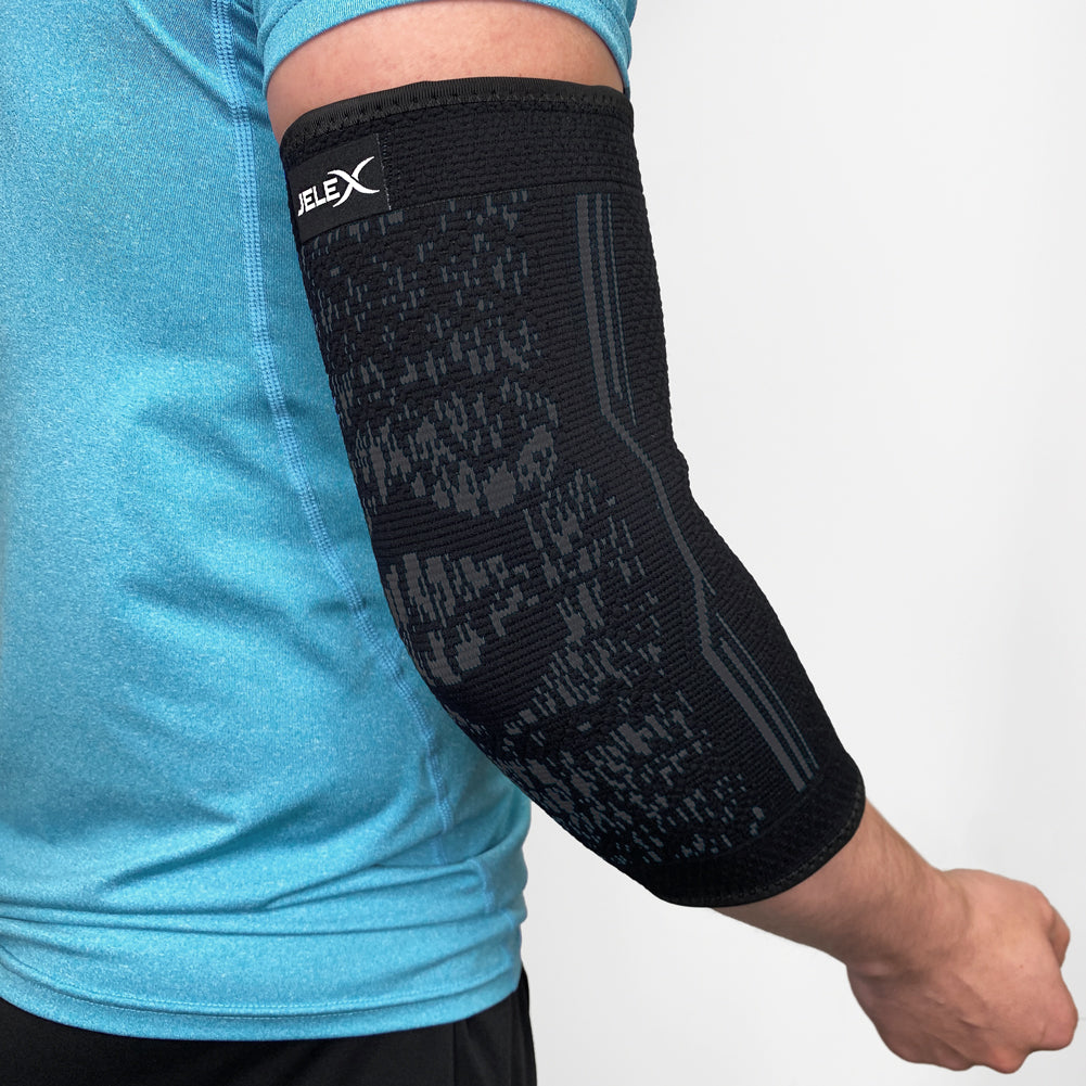 JELEX Elbow Fascia a compressione per gomito nero grigio