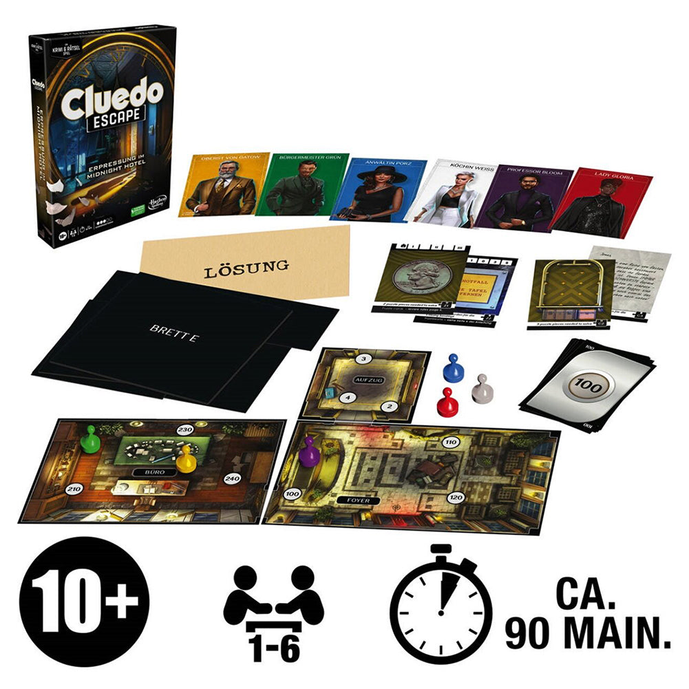 Cluedo Erpressung im Midnight Hotel Spiel Hasbro F64171