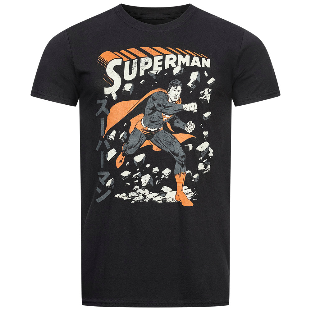 SUPERMAN DC COMICS Japan Herren T-Shirt FBMTS796BLK
