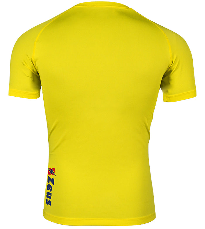 Zeus Fisiko Baselayer Maglietta aderente a maniche corte giallo