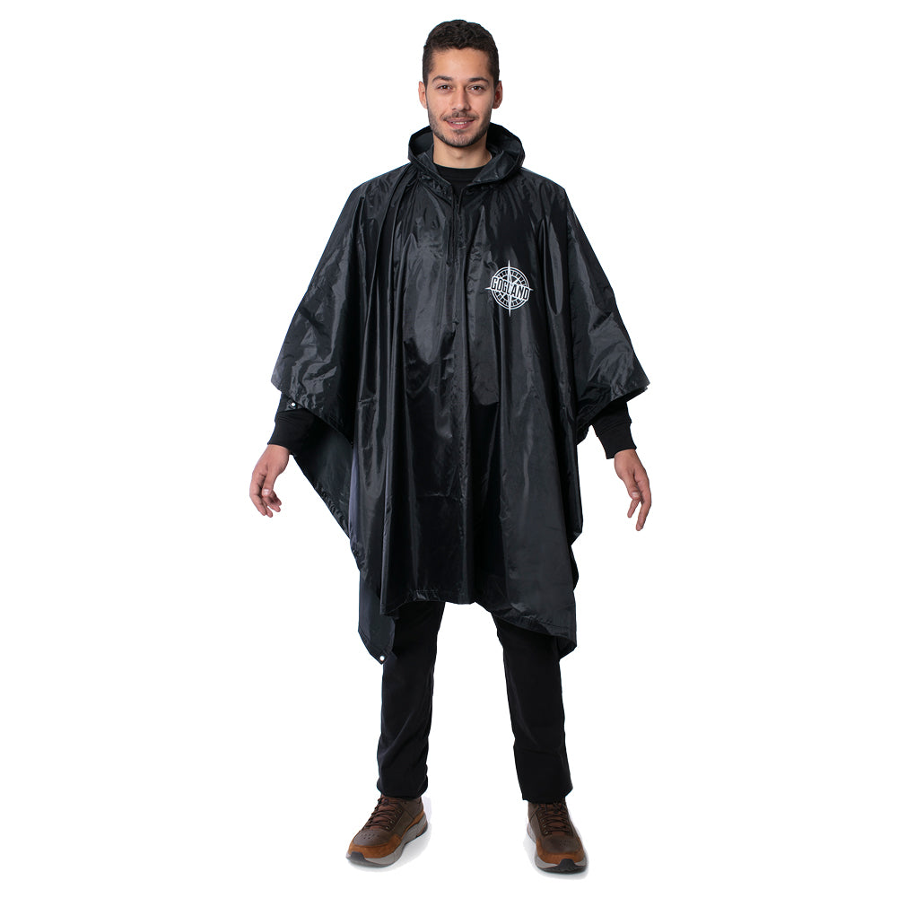 GOGLAND Â® Monsun Poncho da pioggia nero