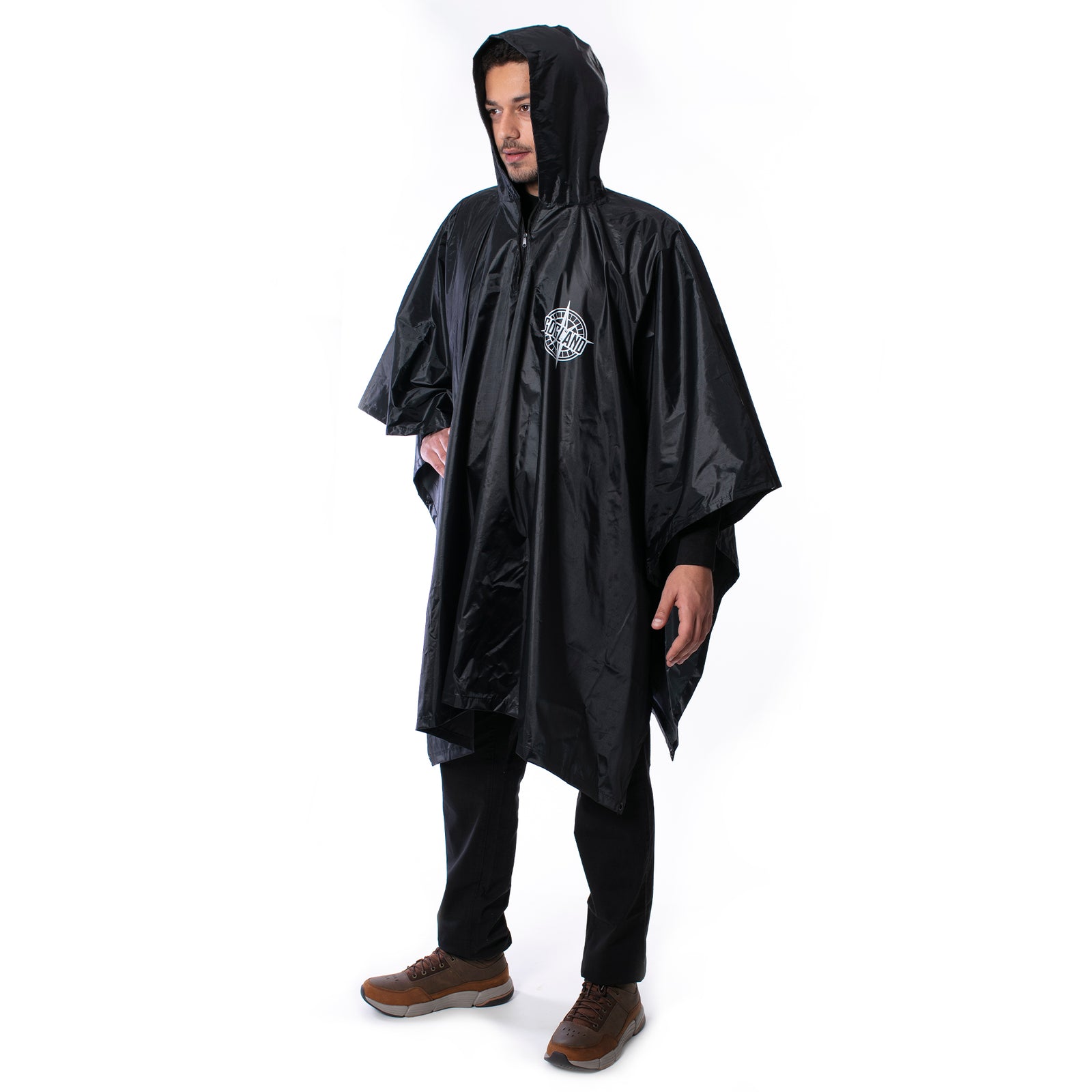 GOGLAND Â® Monsun Poncho da pioggia nero