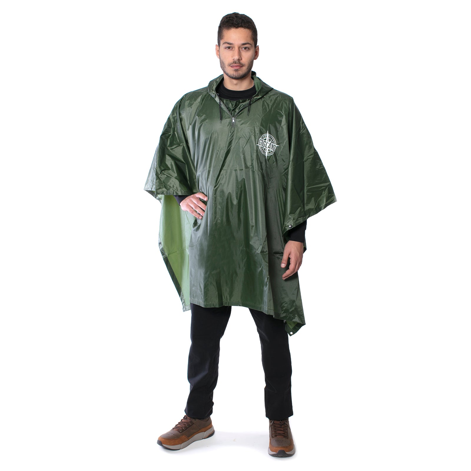 GOGLAND Â® Monsun Poncho da pioggia verde