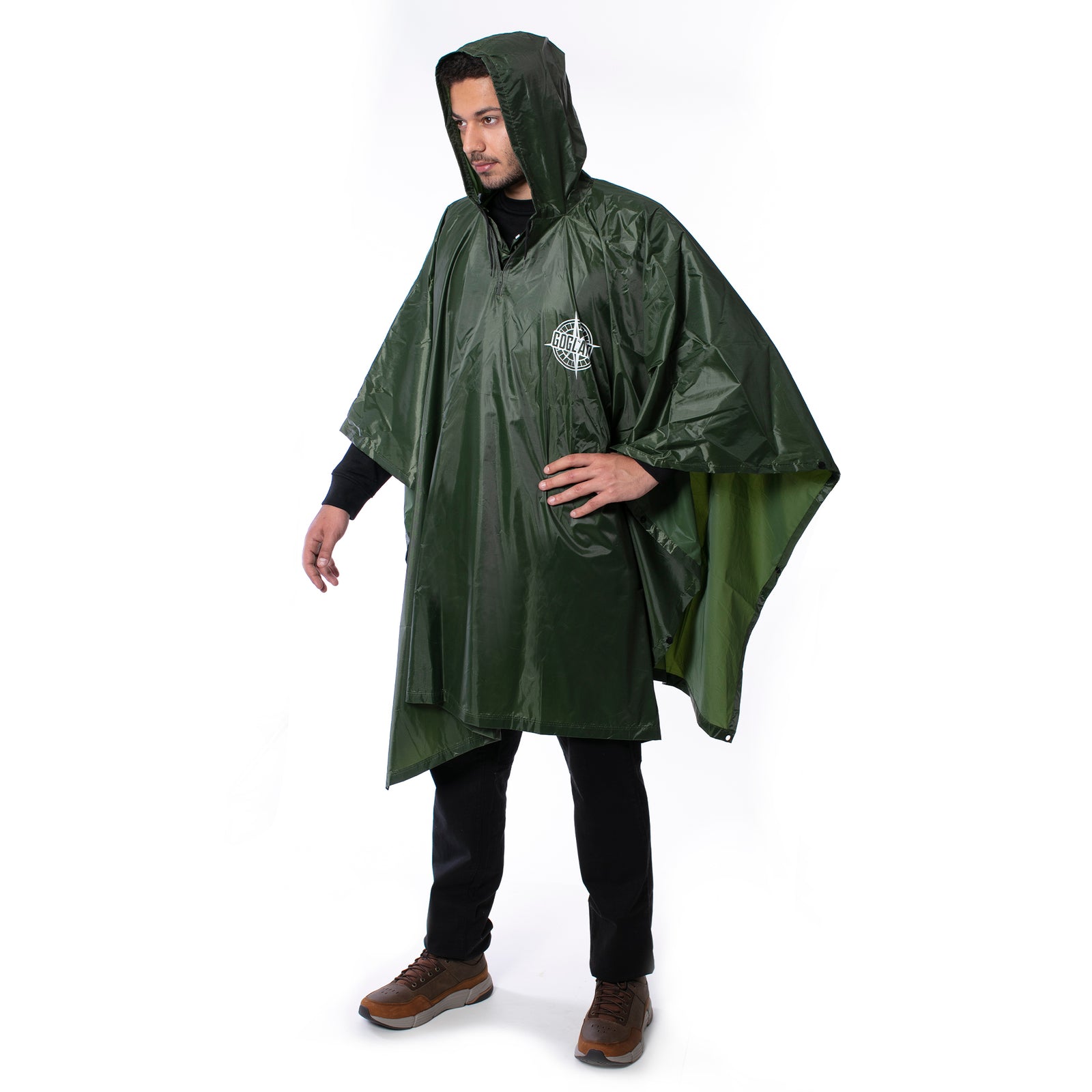 GOGLAND Â® Monsun Poncho da pioggia verde
