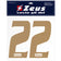 Zeus Set di numeri 1-22 da stirare 25 cm oro senior – Einheitsgröße