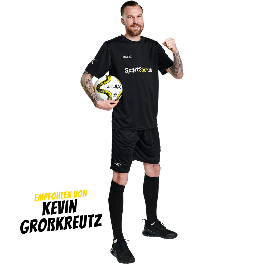 JELEX "Squadra 26" Divisa da calcio 2 pezzi nero