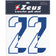 Zeus numeri - Set 1-22 per stirare su metÃ  di 10 cm royal blue – Einheitsgröße