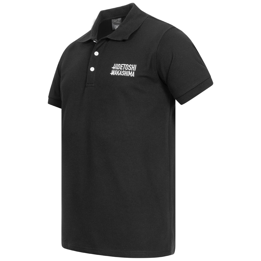 HIDETOSHI WAKASHIMA "Koshigaya" Herren Polo-Shirt schwarz
