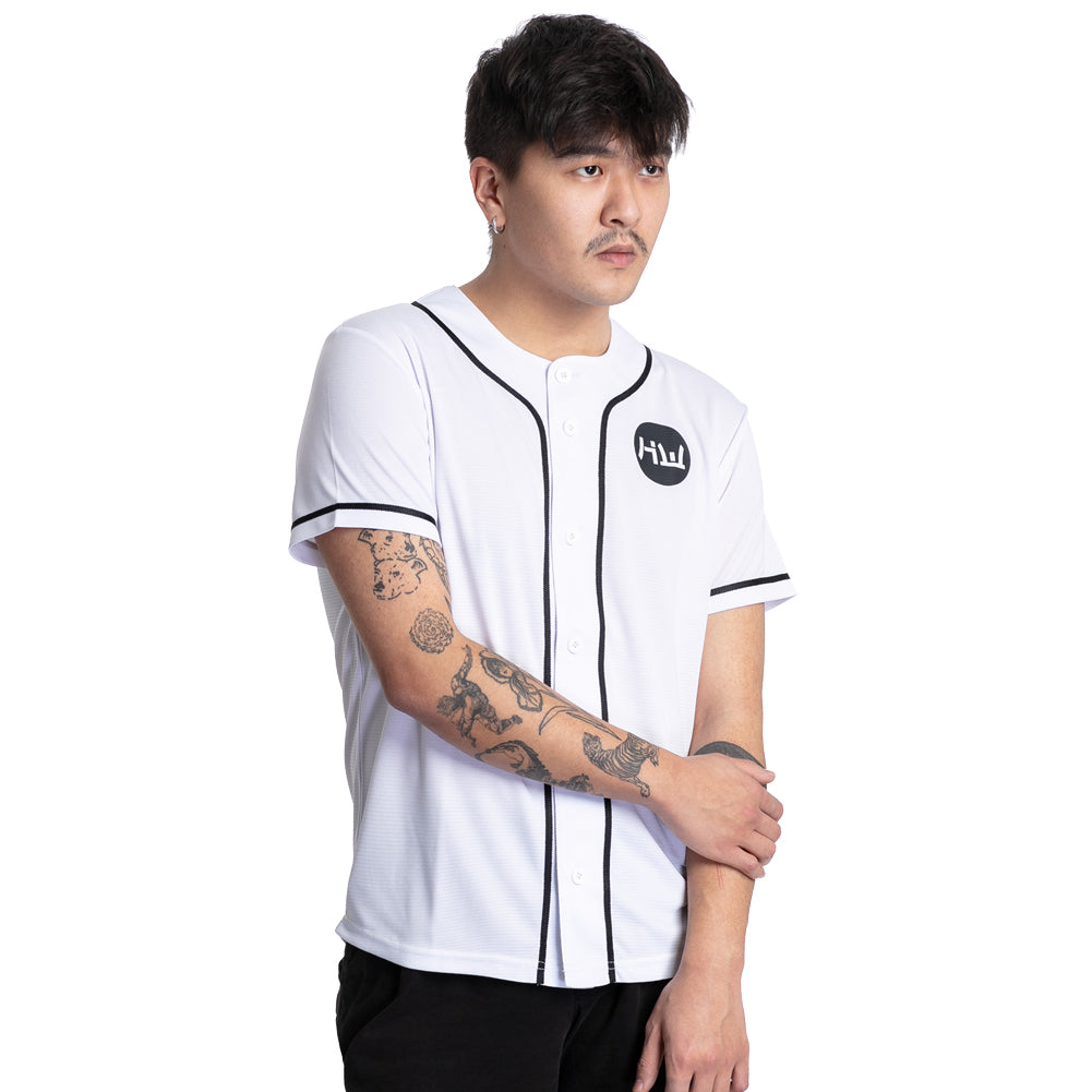 HIDETOSHI WAKASHIMA "BC Kiyota" Herren Baseball Trikot weiß