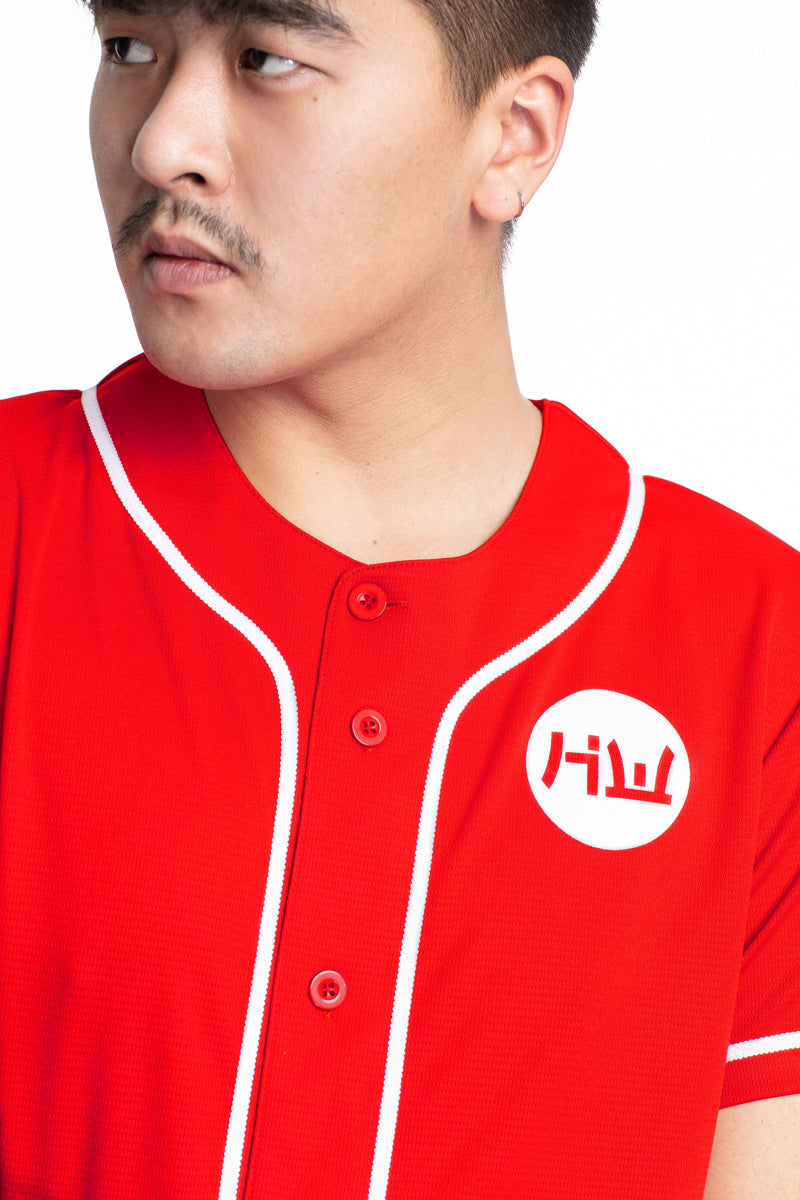 HIDETOSHI WAKASHIMA "BC Kiyota" Herren Baseball Trikot rot