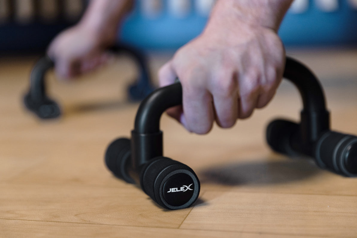 JELEX Gain Hard Push Up Bar Maniglie per flessioni nero grigio