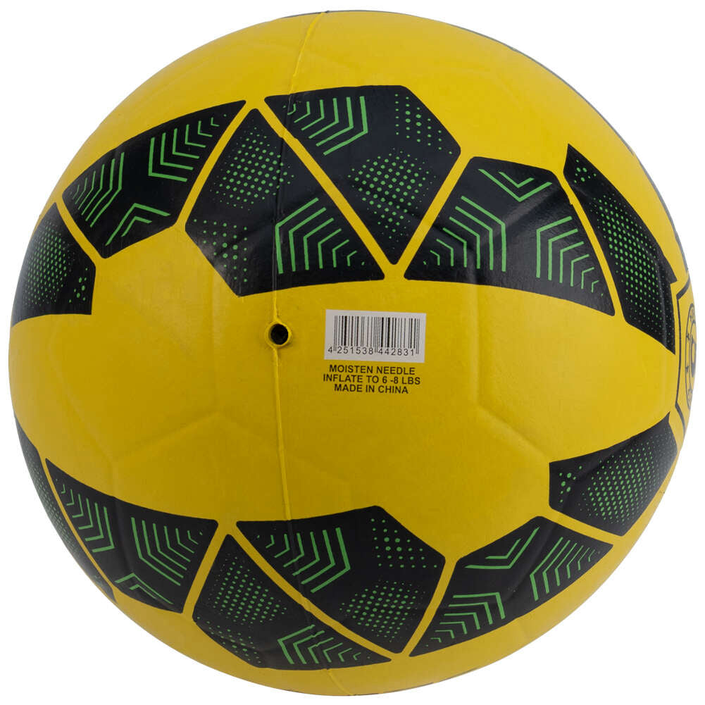 JELEX Bolzplatzheld Pallone da calcio in gomma nero-giallo