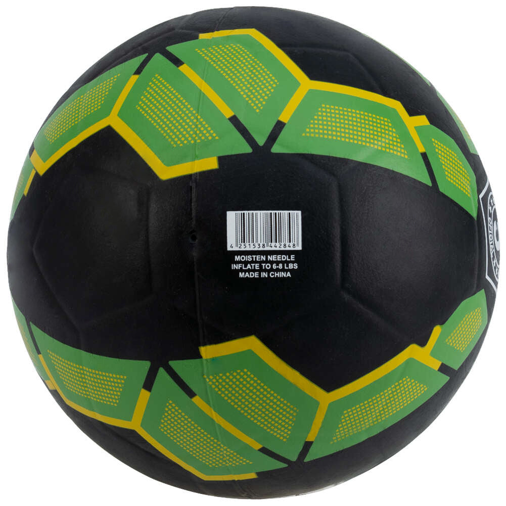 JELEX Bolzplatzheld Pallone da calcio in gomma nero-verde