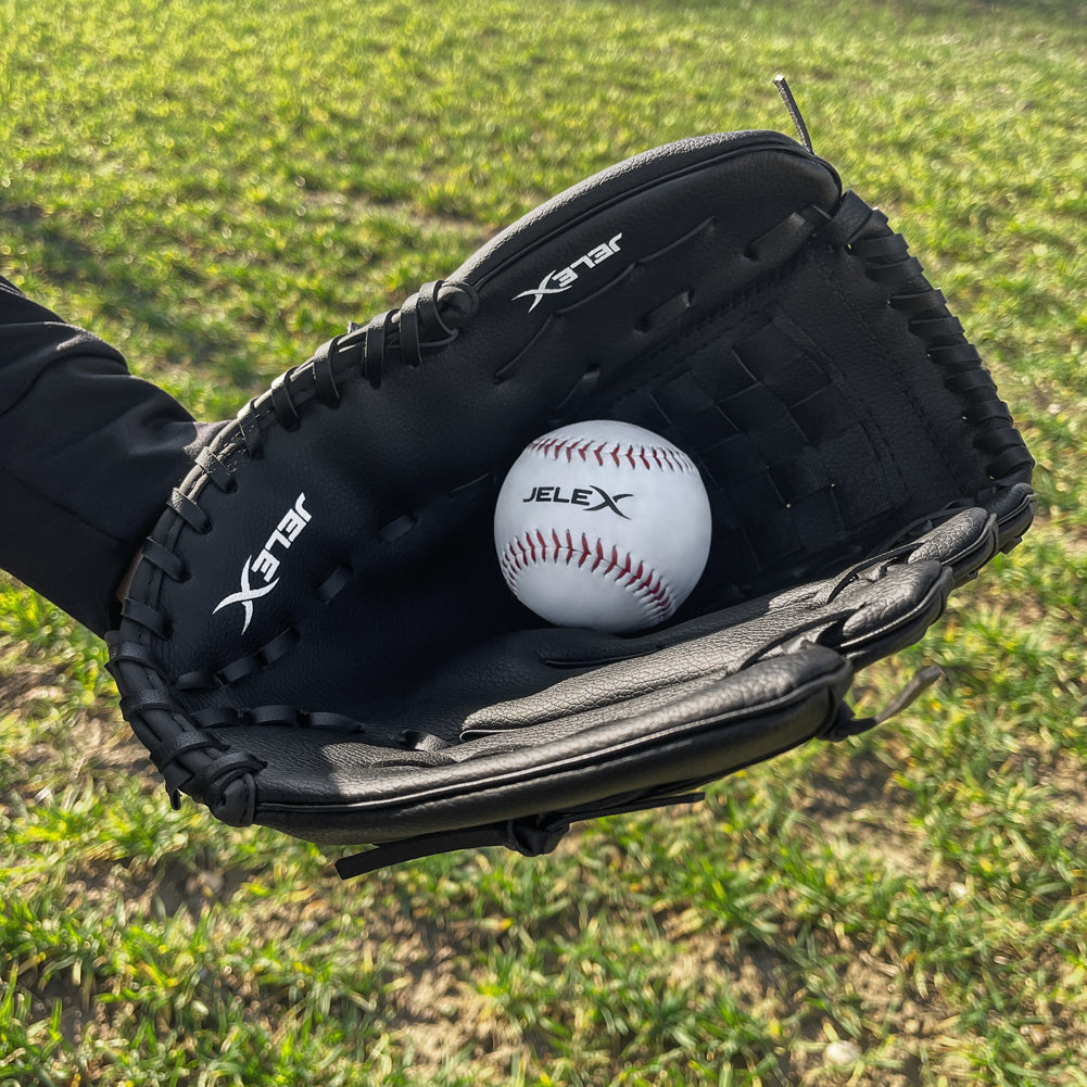 JELEX "Homerun" Palla da baseball 9" con anima in sughero bianco