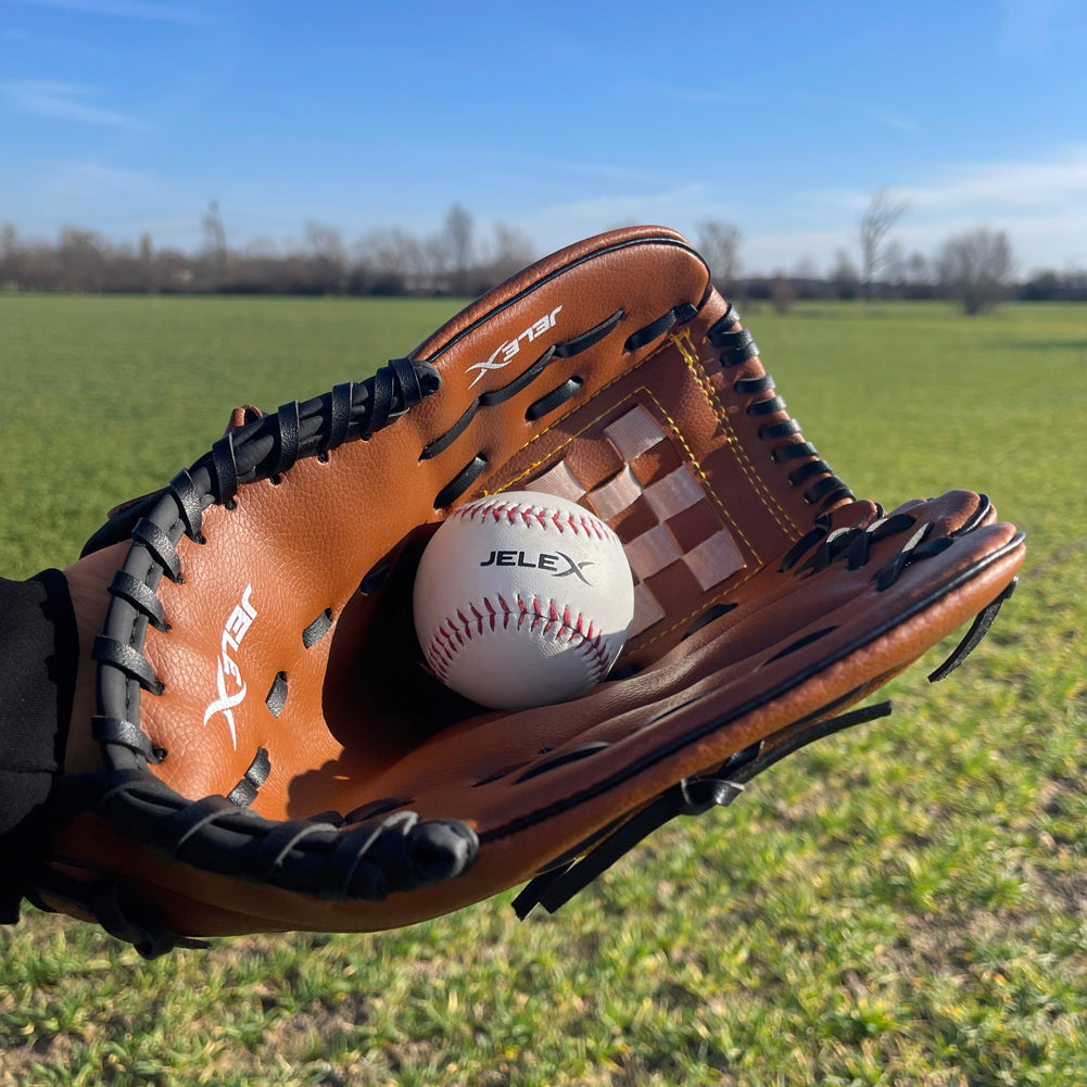 JELEX Safe Catch Guanto da baseball sinistro per destrini marrone