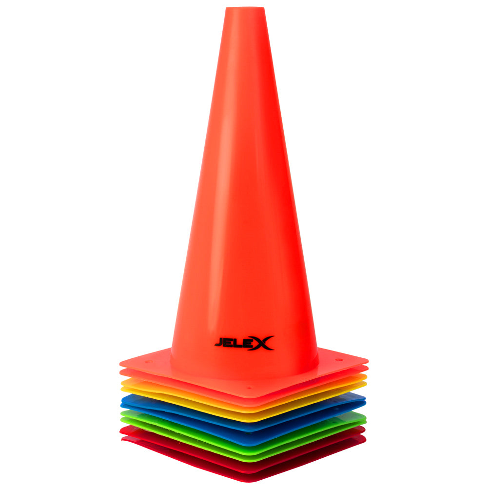 JELEX Dribbler Coni da allenamento 10 pezzi alti 31 cm