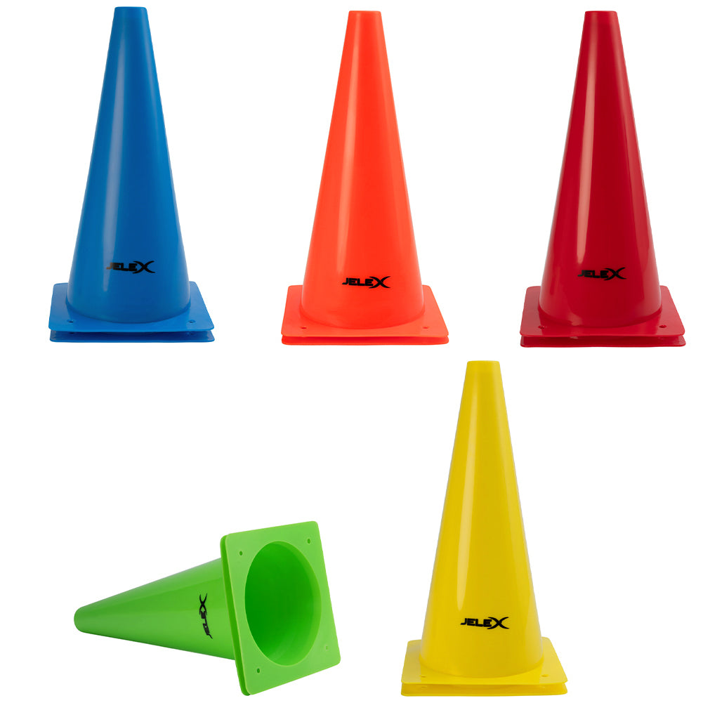 JELEX Dribbler Coni da allenamento 10 pezzi alti 31 cm