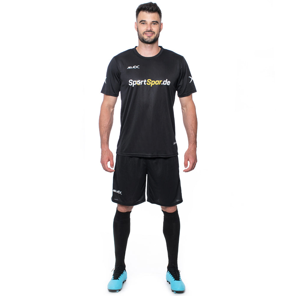 JELEX "Squadra 26" Divisa da calcio 2 pezzi nero