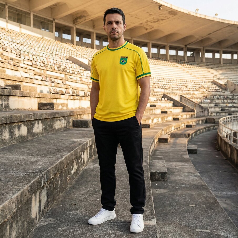 Brasilien "Retro History" JELEX Herren Trikot