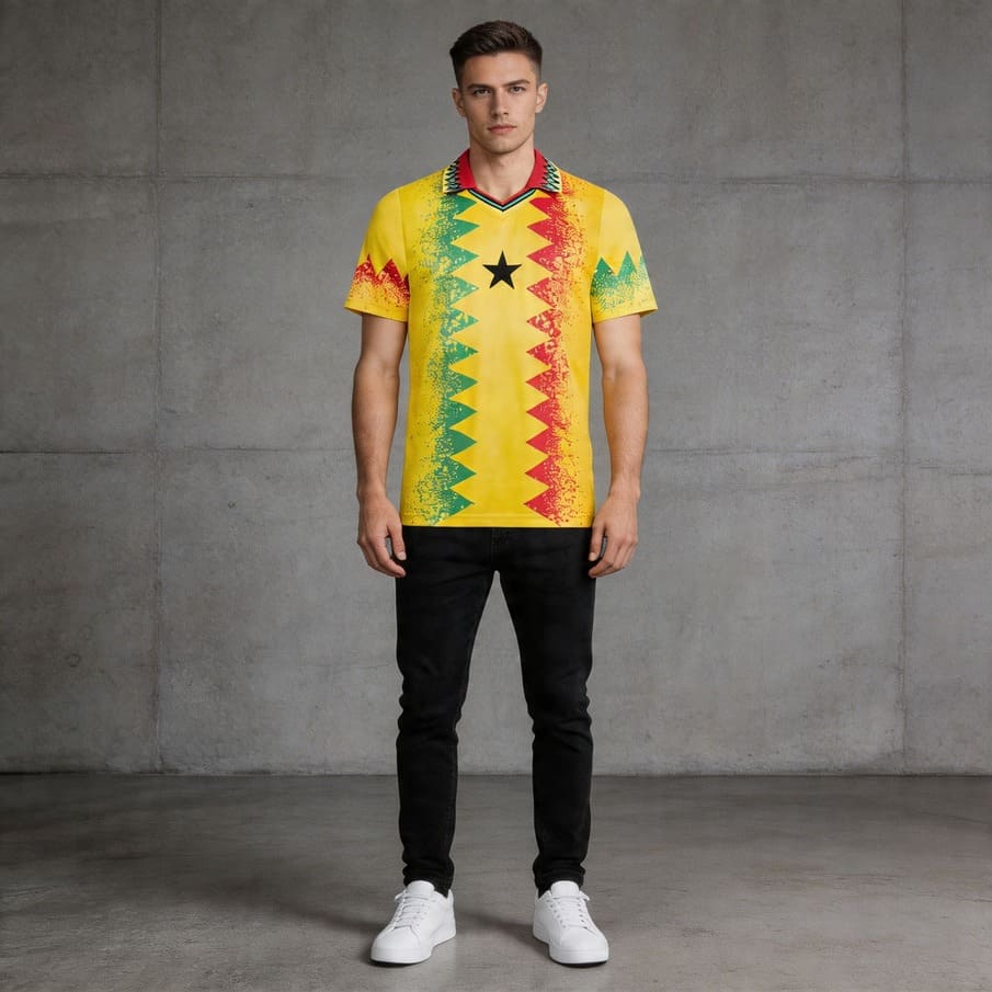 Ghana "Retro History" JELEX Herren Trikot
