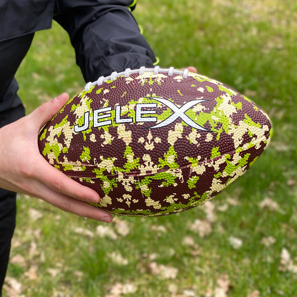 JELEX Touchdown Pallone da football americano verde mimetico